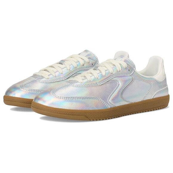 SKECHERS Hotshot Metallic Silver Iridescence Lace-Up Sneakers NWT! - Size 9.5 - Picture 14 of 16